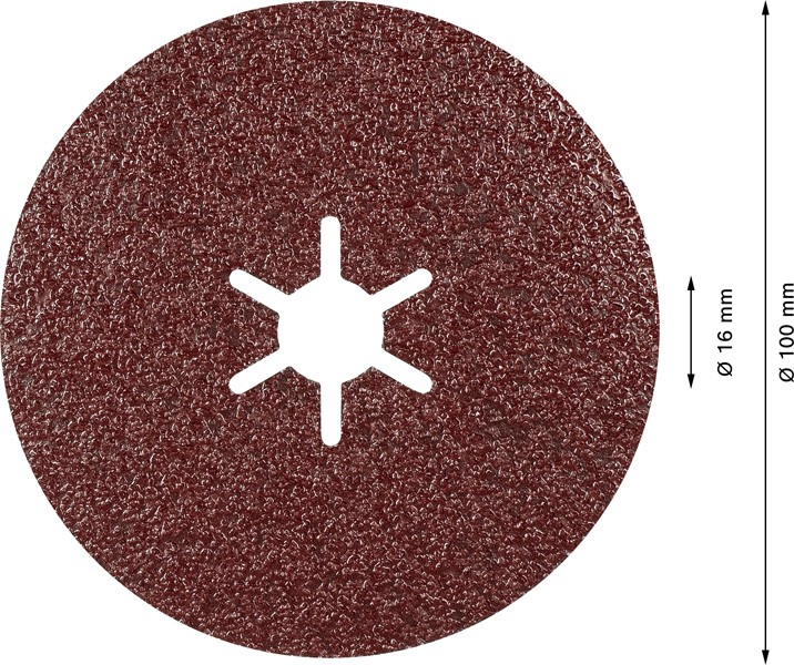 Disco de fibra EXPERT R781 Prisma Ceramic de 100 mm, 16 mm, G 60