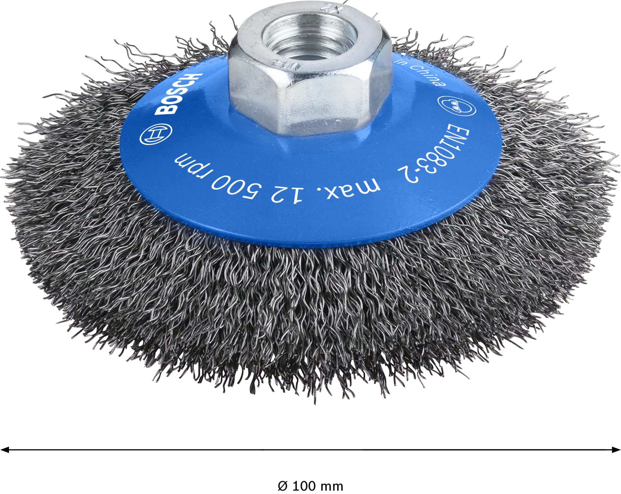 Cepillo cónico PRO Metal clean, 100 x 0,3 mm, rosca