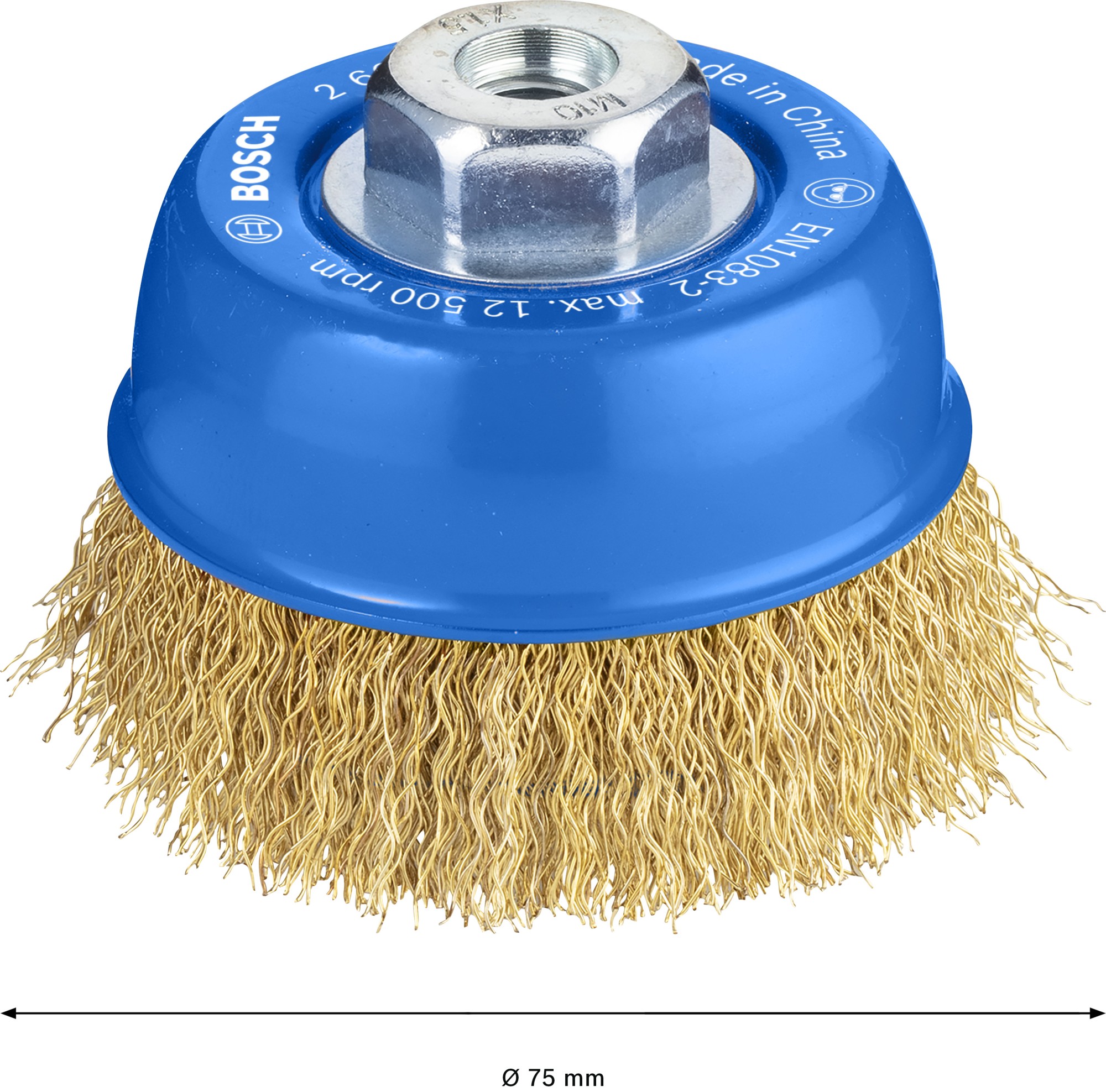 Cepillo de vaso PRO Metal clean, 75 x 0,3 mm, rosca