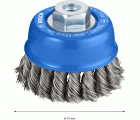 Cepillo de vaso PRO Metal heavy, 75 x 0,5 mm, rosca