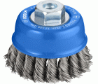 Cepillo de vaso PRO Metal heavy para amoladoras pequeñas, rosca M10