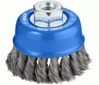Cepillo de vaso PRO Metal heavy para amoladoras pequeñas, rosca M14