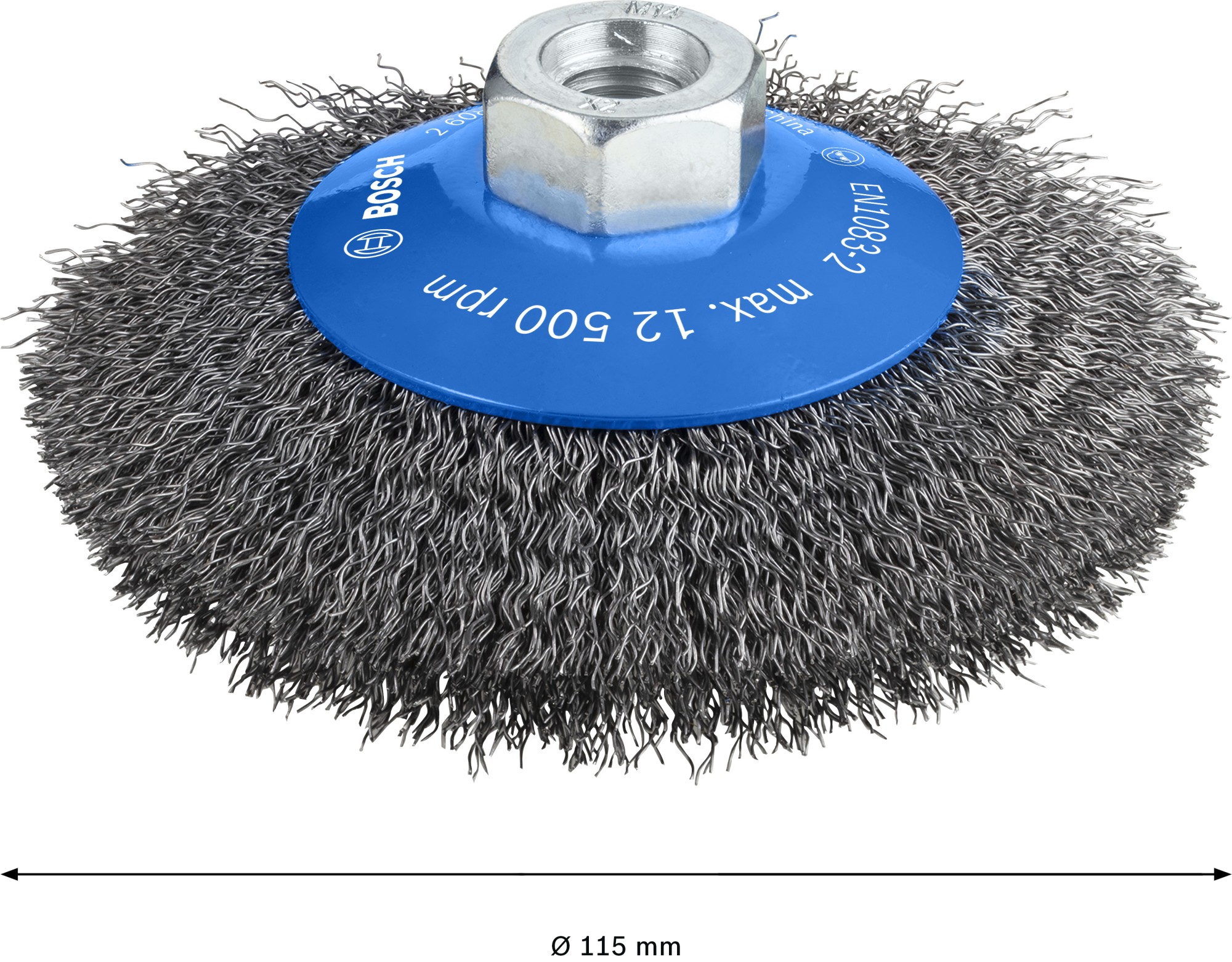 Cepillo cónico PRO Metal clean, 115 x 0,3 mm, rosca