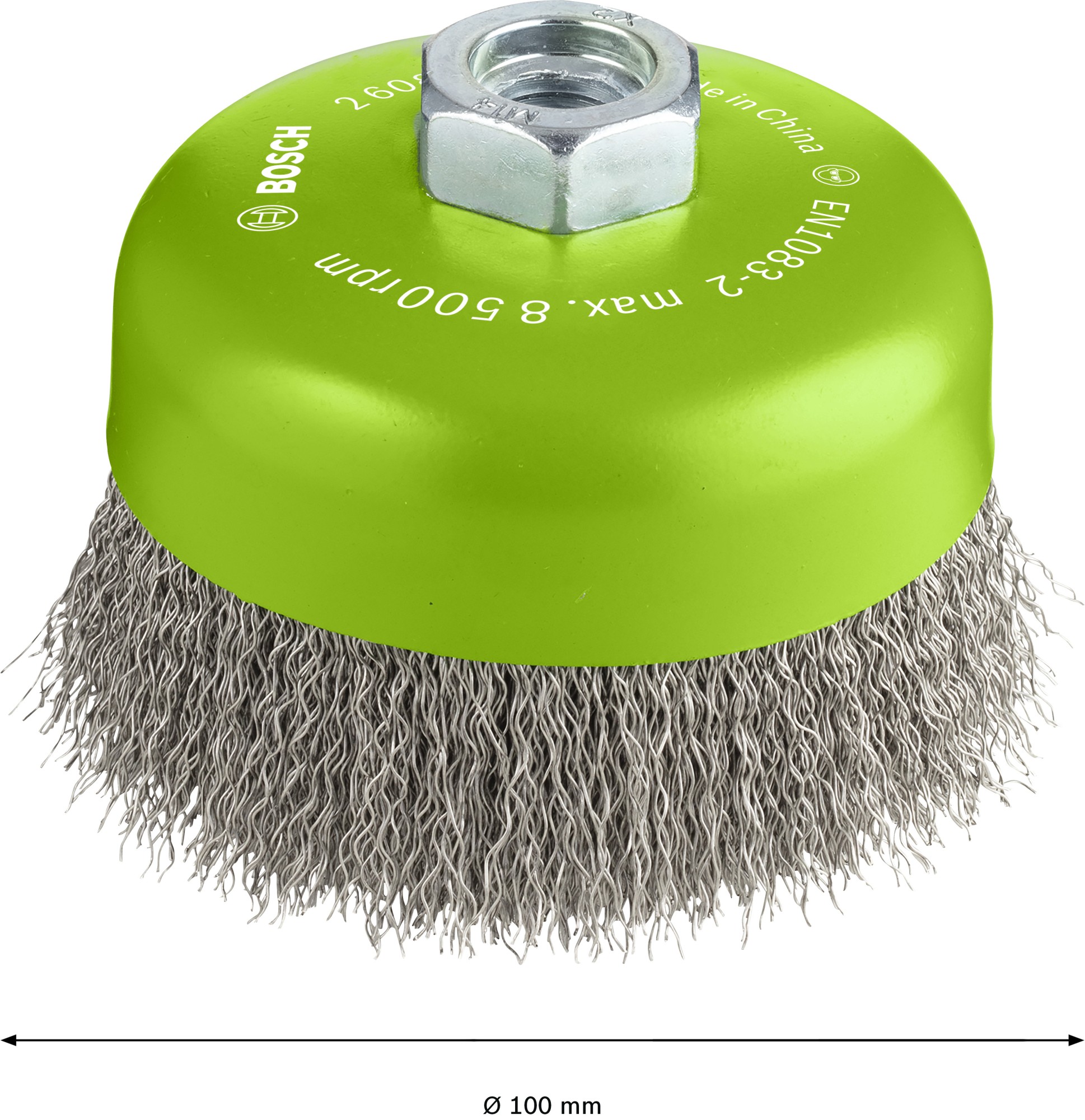 Cepillo de vaso PRO Stainless Steel clean, 100 x 0,3 mm, rosca