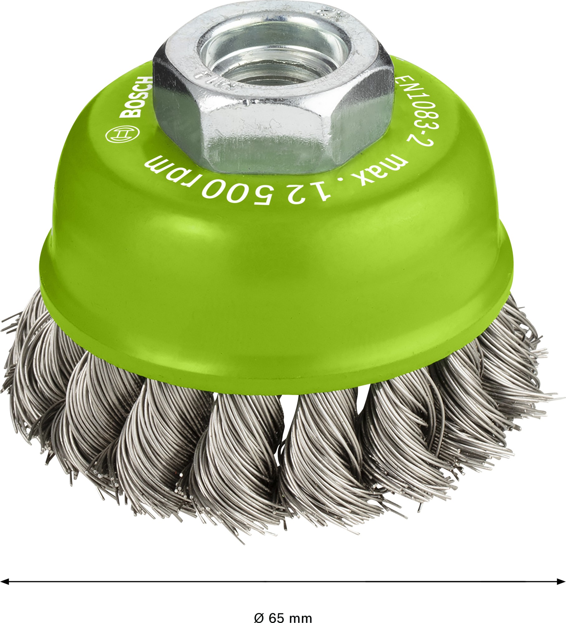 Cepillo de vaso PRO Stainless Steel heavy, 65 x 0,35 mm, rosca