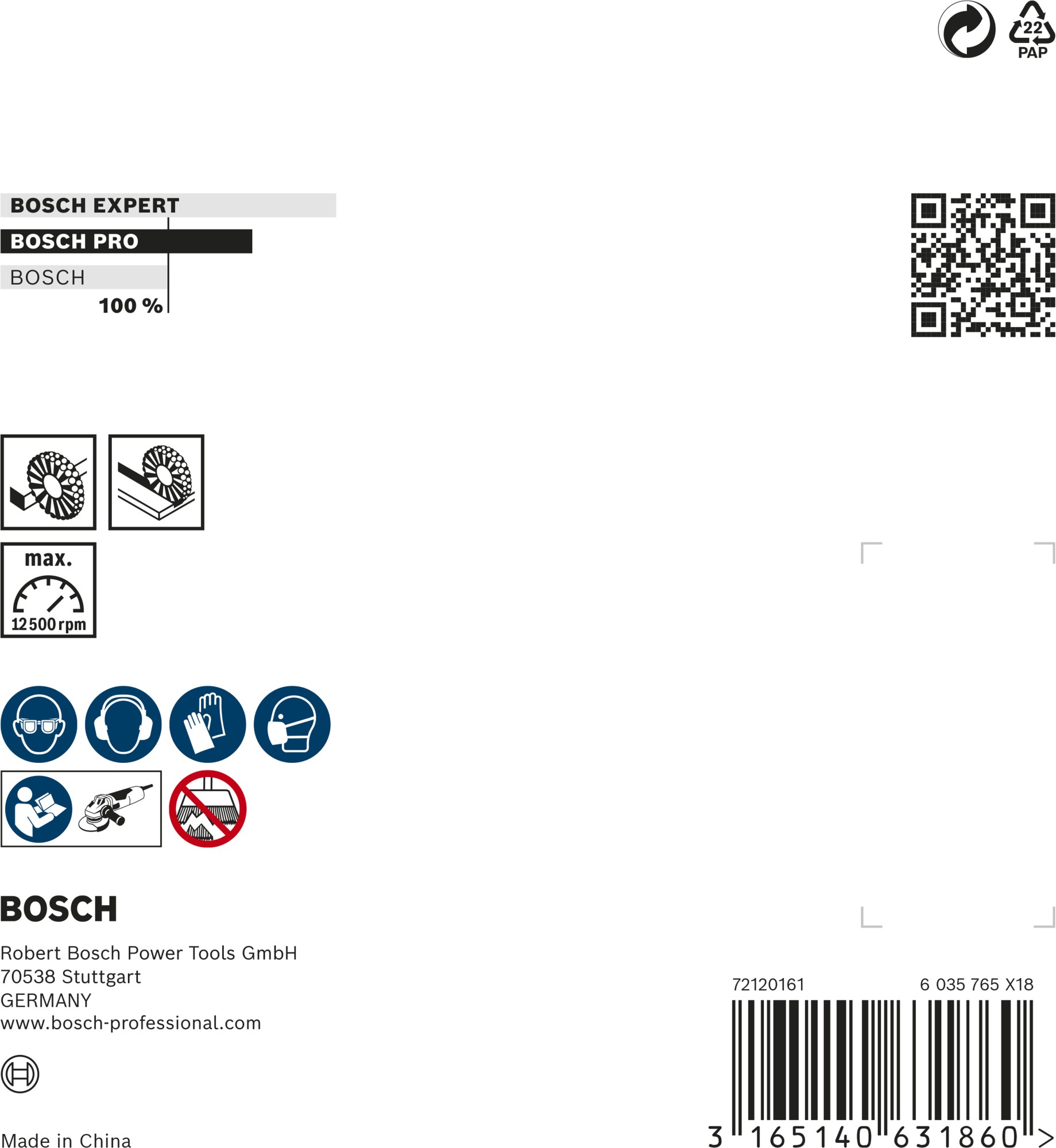 Disco de alambre PRO Stainless Steel heavy, 115 x 0,5 mm, rosca