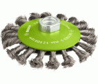 Cepillo cónico de alambre trenzado PRO Stainless Steel heavy para amoladoras pequeñas, rosca M14