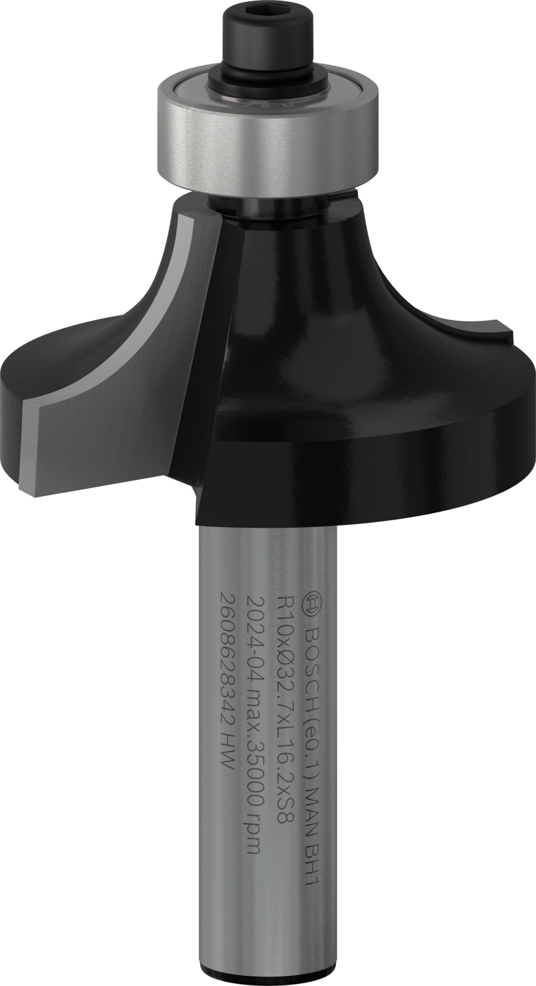 Broca fresadora para redondeo PRO, R 10, vástago de 8 mm