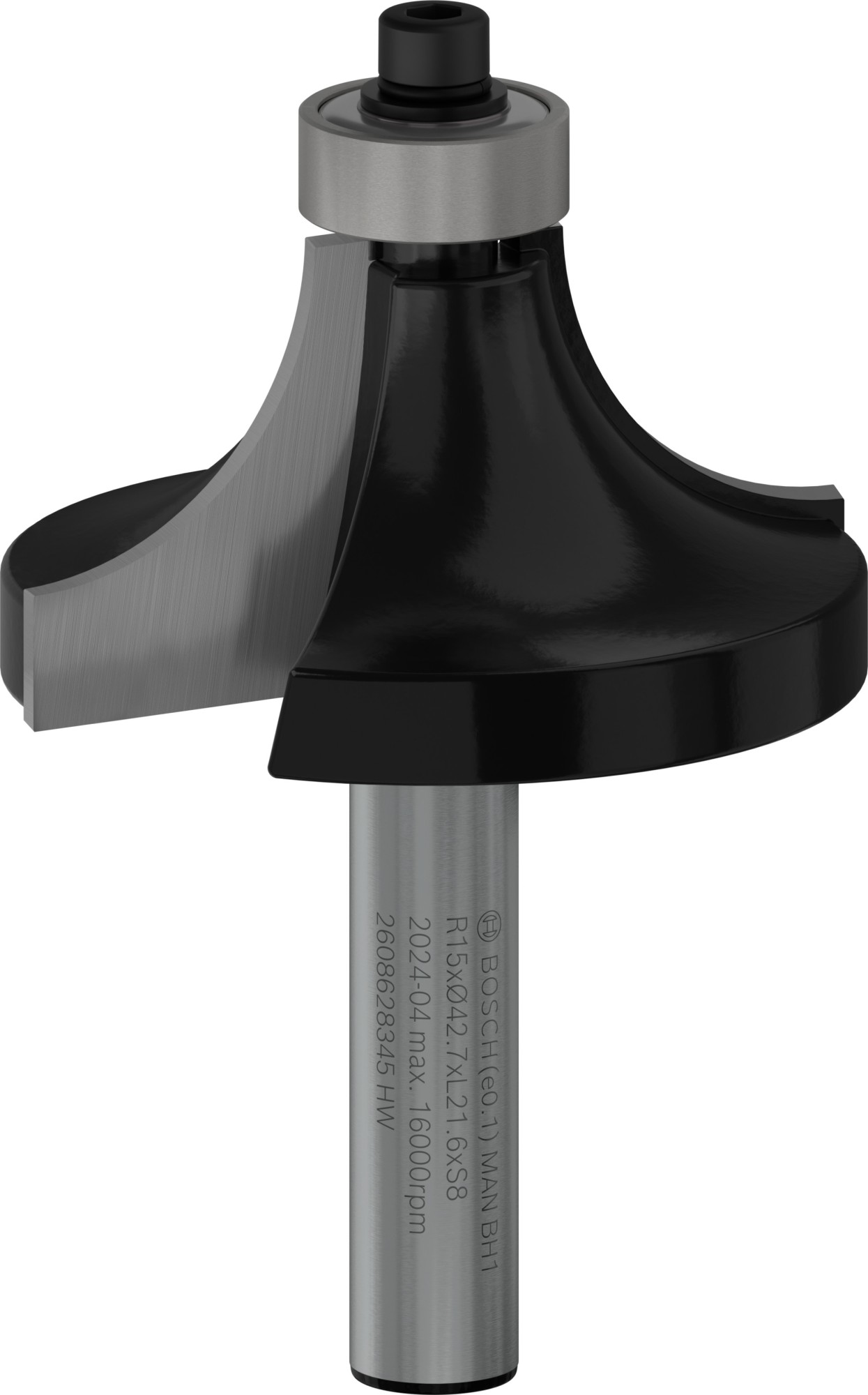 Broca fresadora para redondeo PRO, R 15, vástago de 8 mm