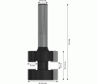 Broca para uniones de lengüetas PRO, Ø 25 x L 5, vástago de 8 mm