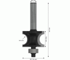 Broca fresadora guiada para molduras PRO, R 6, vástago de 8 mm