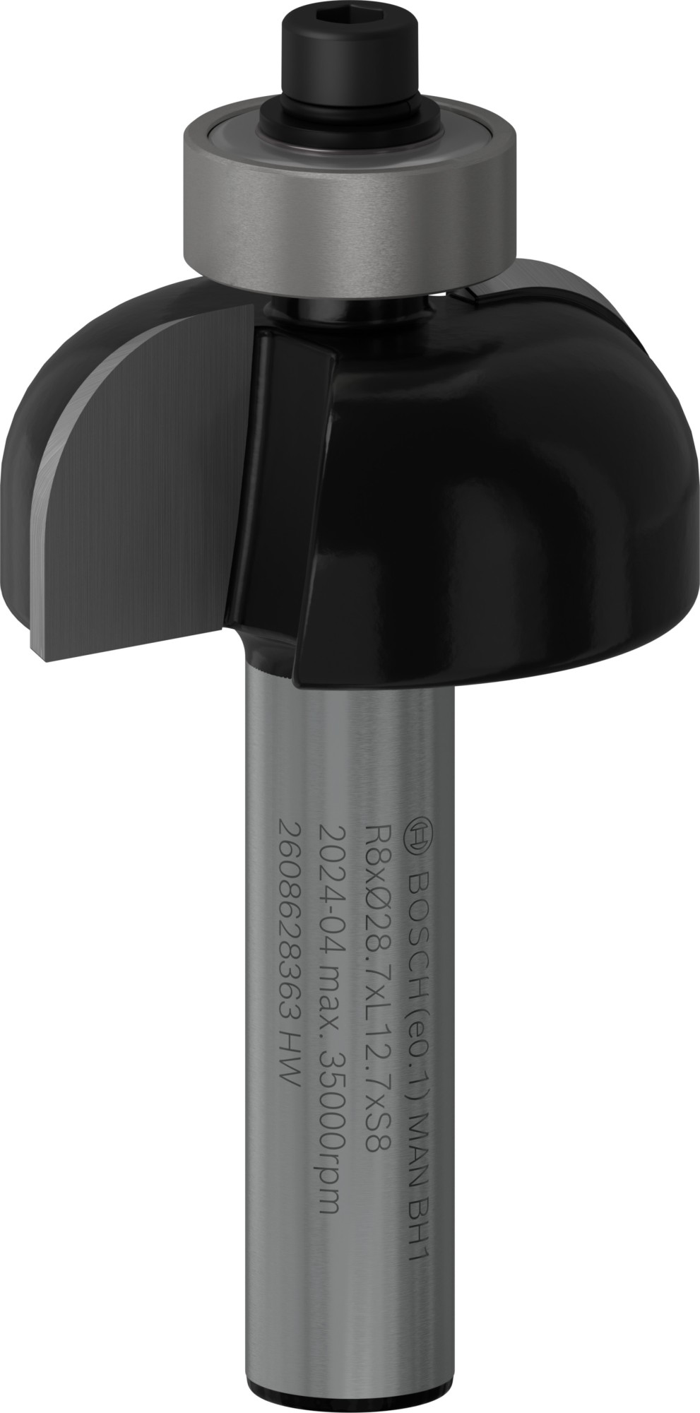 Broca fresadora PRO para moldura cóncava, R 8, vástago de 8 mm