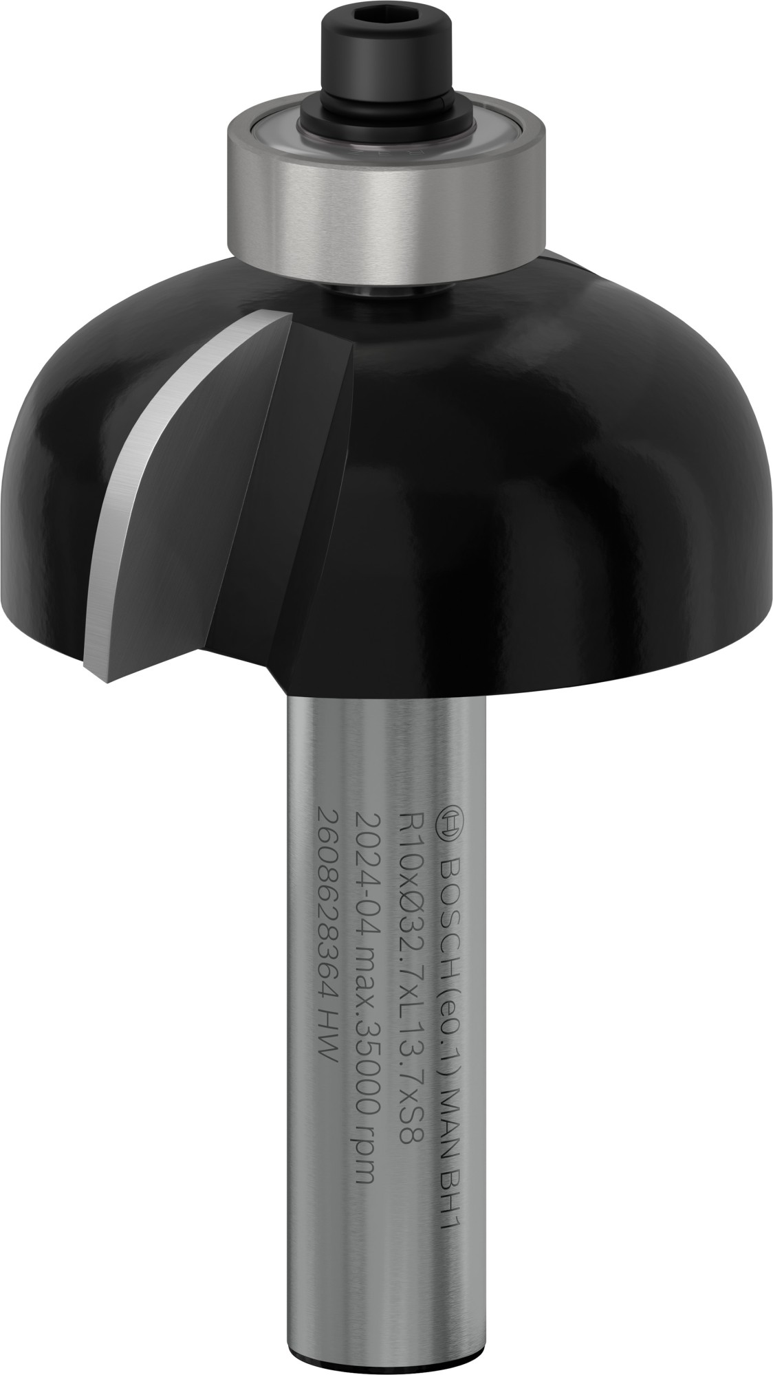 Broca fresadora PRO para moldura cóncava, R 10, vástago de 8 mm