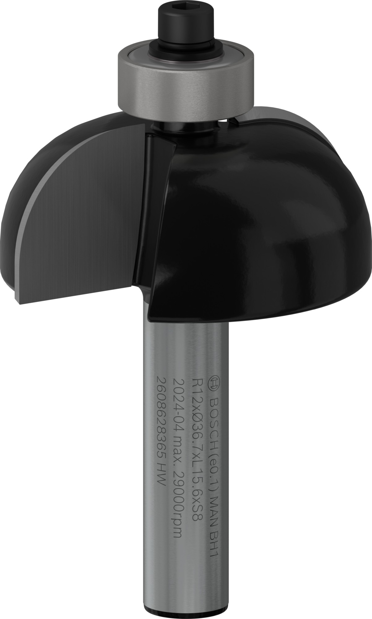 Broca fresadora PRO para moldura cóncava, R 12, vástago de 8 mm