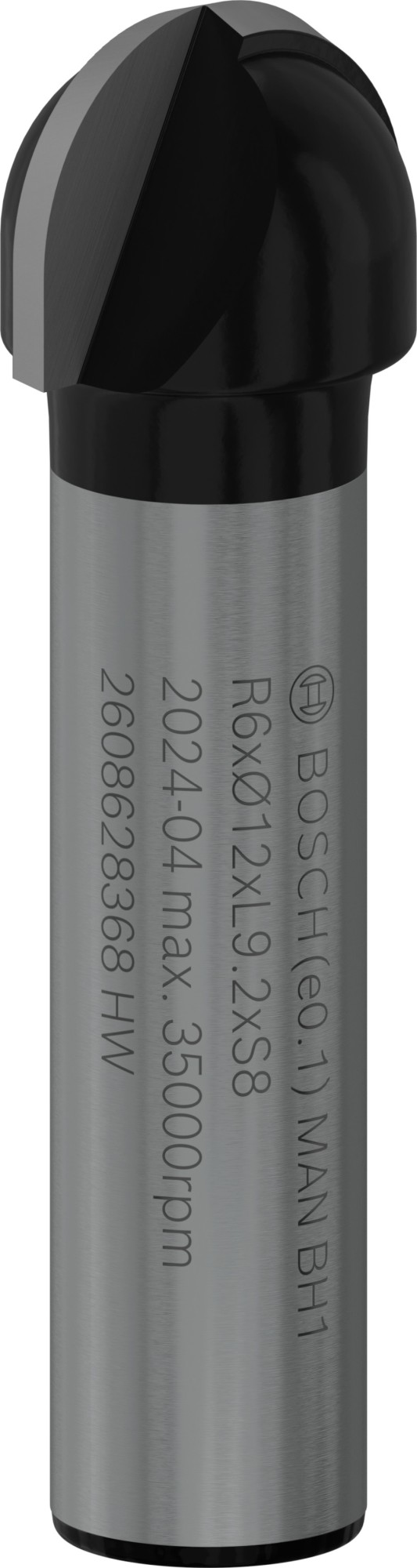 Broca fresadora PRO para molduras de media caña, R 6, vástago de 8 mm