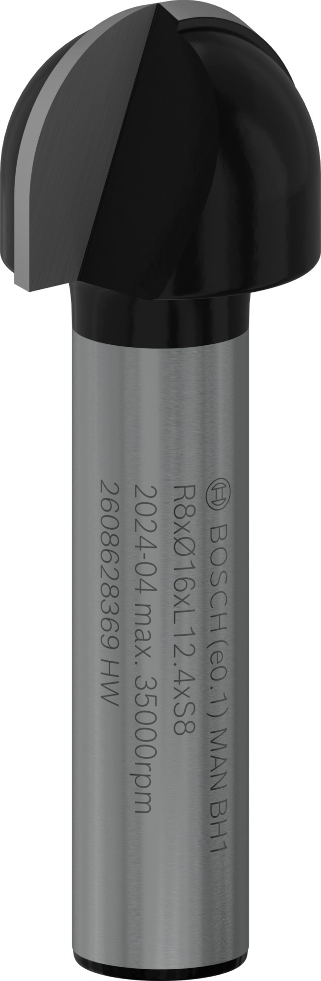 Broca fresadora PRO para molduras de media caña, R 8, vástago de 8 mm