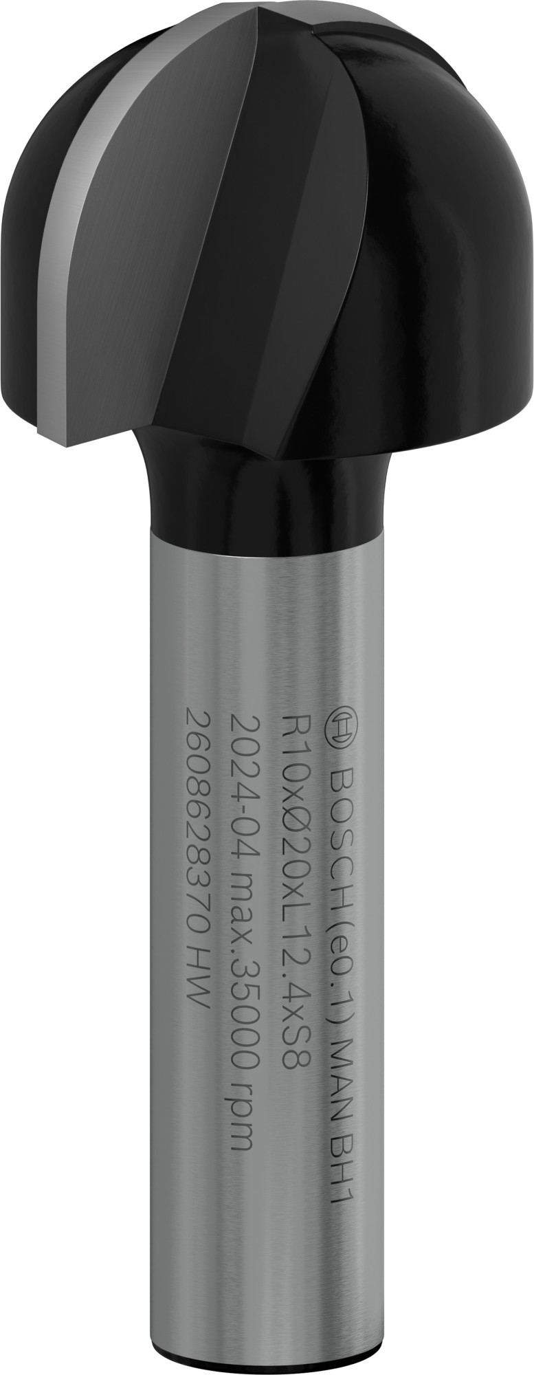 Broca fresadora PRO para molduras de media caña, R 10, vástago de 8 mm