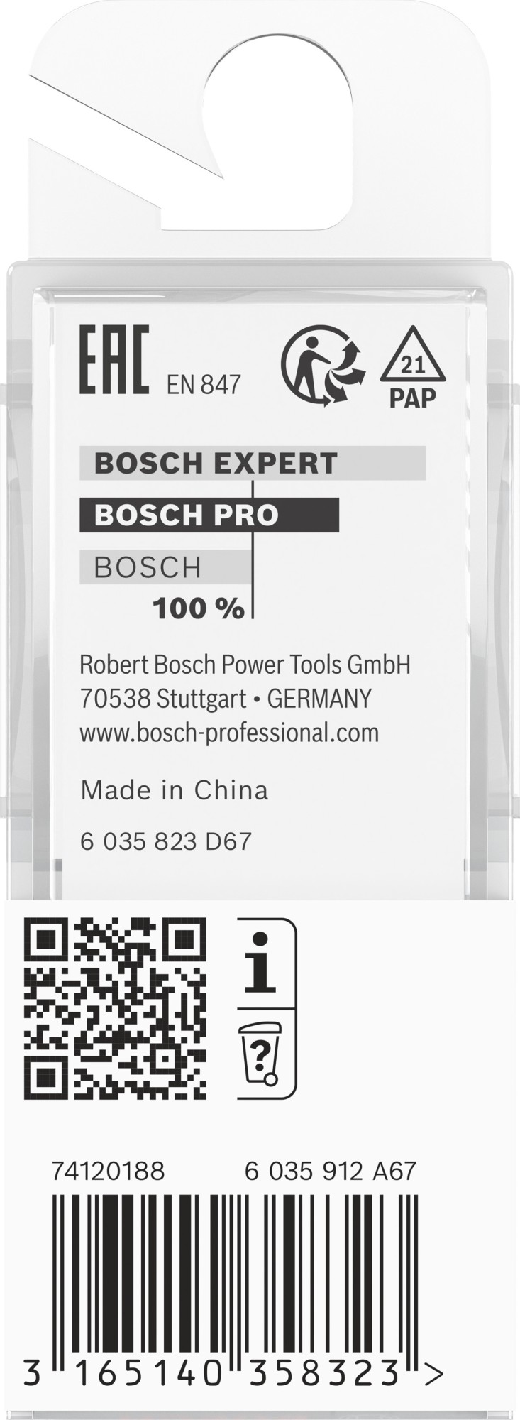 Broca fresadora piloto PRO para paneles, Ø 8 x L 18,6, vástago de 8 mm