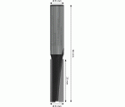 Broca fresadora recta PRO, dos acanaladuras, Ø 8 x L 25, vástago de 8 mm