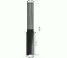 Broca fresadora recta PRO, dos acanaladuras, Ø 10 x L 25, vástago de 8 mm