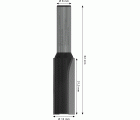 Broca fresadora recta PRO, dos acanaladuras, Ø 12 x L 31,5, vástago de 8 mm