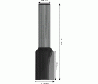 Broca fresadora recta PRO, dos acanaladuras, Ø 14 x L 19,6, vástago de 8 mm
