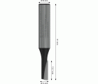 Broca fresadora recta PRO, una acanaladura, Ø 5 x L 12,7, vástago de 8 mm
