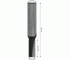 Broca fresadora recta PRO, dos acanaladuras, Ø 6 x L 15,7, vástago de 8 mm