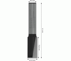 Broca fresadora recta PRO, dos acanaladuras, Ø 10 x L 19,6, vástago de 8 mm