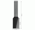 Broca fresadora recta PRO, dos acanaladuras, Ø 13 x L 19,6, vástago de 8 mm