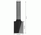 Broca fresadora recta PRO, dos acanaladuras, Ø 16 x L 19,6, vástago de 8 mm