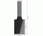 Broca fresadora recta PRO, dos acanaladuras, Ø 20 x L 24,6, vástago de 8 mm