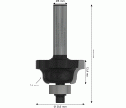 Broca fresadora romana conopial PRO; R 4, vástago de 8 mm