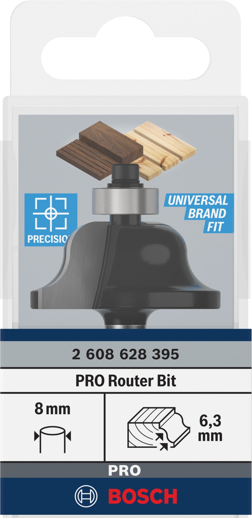 Broca fresadora romana conopial PRO; R 6,3, vástago de 8 mm