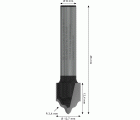 Broca fresadora PRO para ranura de moldura cóncava y cordón R 2,4, vástago de 8 mm