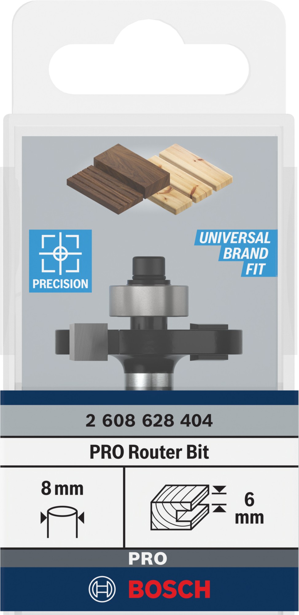 Broca fresadora para ranuras PRO, L 6, vástago de 8 mm