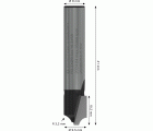 Broca fresadora para molduras PRO, R 3,2 x Ø 9,5, vástago de 8 mm