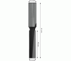 Broca fresadora recta PRO, dos acanaladuras, Ø 10 x L 40, vástago de 12 mm