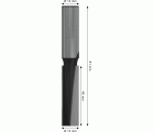 Broca fresadora recta PRO, dos acanaladuras, Ø 12 x L 40, vástago de 12 mm