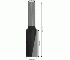 Broca fresadora recta PRO, dos acanaladuras, Ø 20 x L 40, vástago de 12 mm