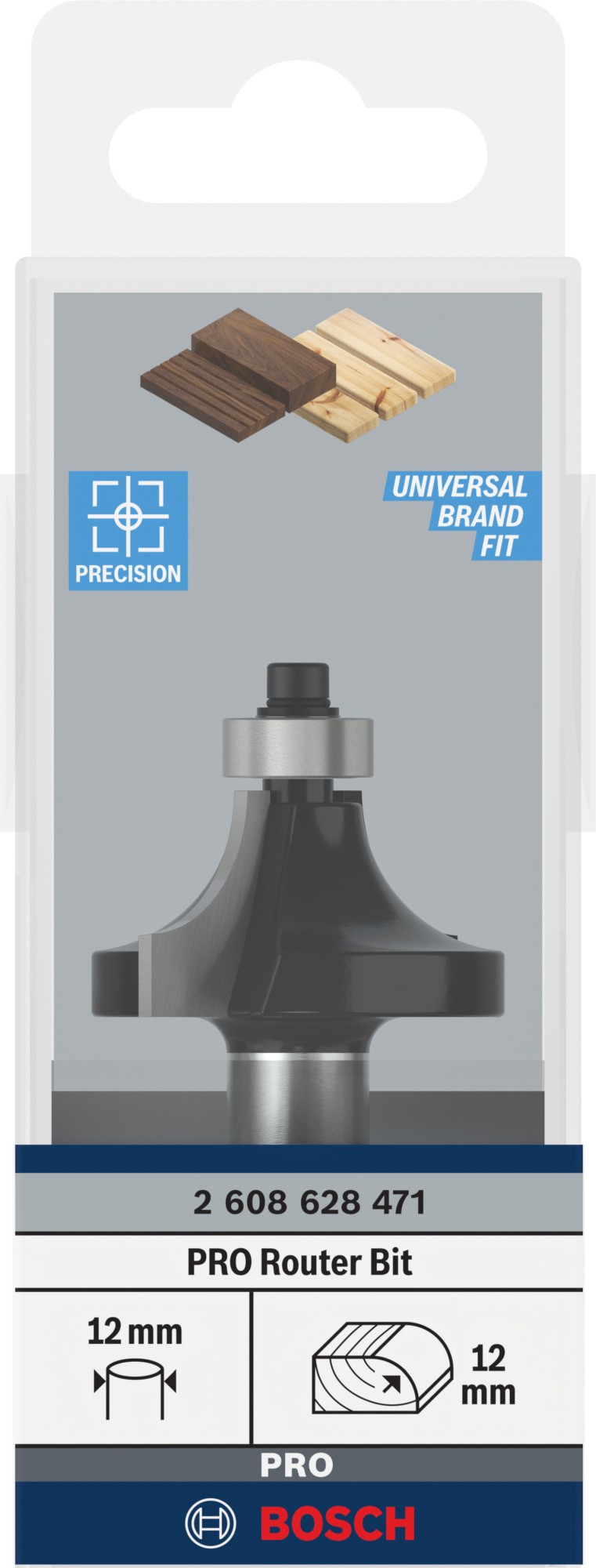 Broca fresadora para redondeo PRO, R 12, vástago de 12 mm