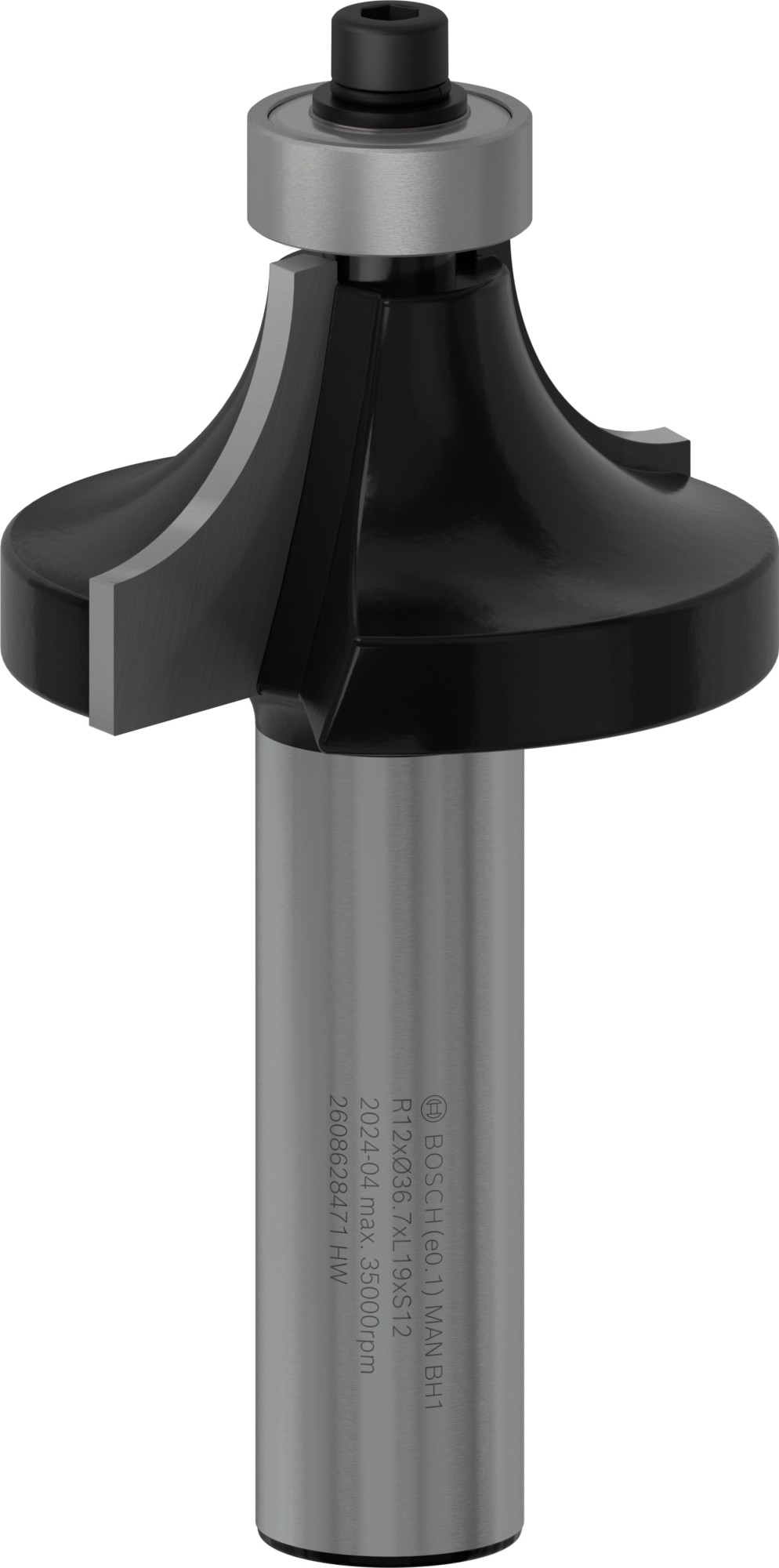 Broca fresadora para redondeo PRO, R 12, vástago de 12 mm