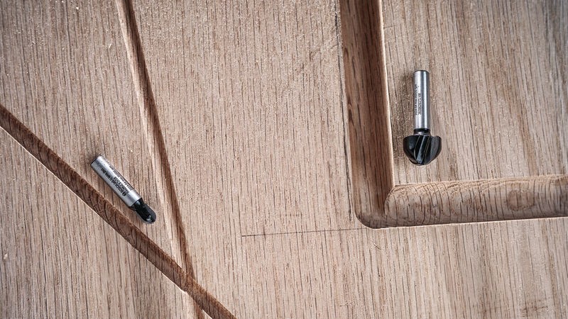 Broca fresadora PRO para molduras de media caña, R 8, vástago de 12 mm