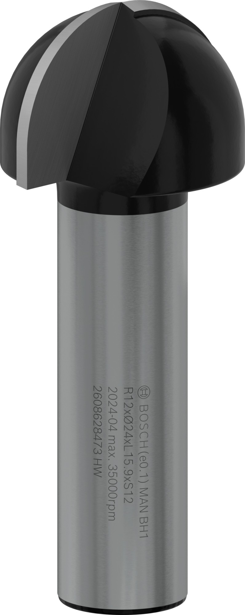 Broca fresadora PRO para molduras de media caña, R 12, vástago de 12 mm