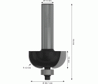 Broca fresadora PRO para moldura cóncava, R 12, vástago de 12 mm