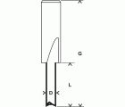 Fresa recta Expert for Wood, carburo macizo, 8 mm, D1 3 mm, L 9,5 mm, G 50,7 mm