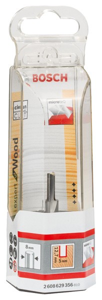 Fresa recta Expert for Wood, carburo macizo, 8 mm, D1 5 mm, L 12,7 mm, G 51 mm