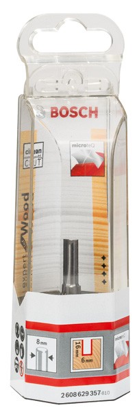 Fresa recta Expert for Wood, carburo macizo, 8 mm, D1 6 mm, L 16 mm, G 51 mm