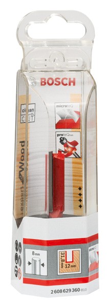 Fresa recta Expert for Wood, carburo, 8 mm, D1 12 mm, L 31,8 mm, G 63,8 mm