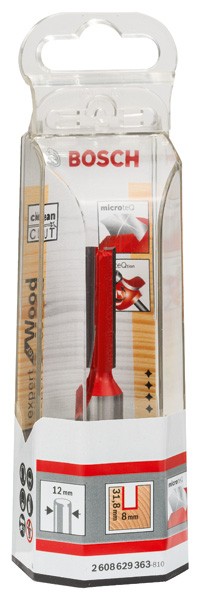 Fresa recta Expert for Wood, carburo, 12 mm, D1 8 mm, L 31,8 mm, G 76 mm